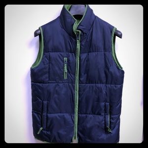Talbots reversible puffer vest green/blue